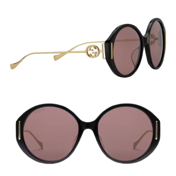 GUCCI ROUND FRAME SUNGLASSES - NEW - Picture 1 of 11